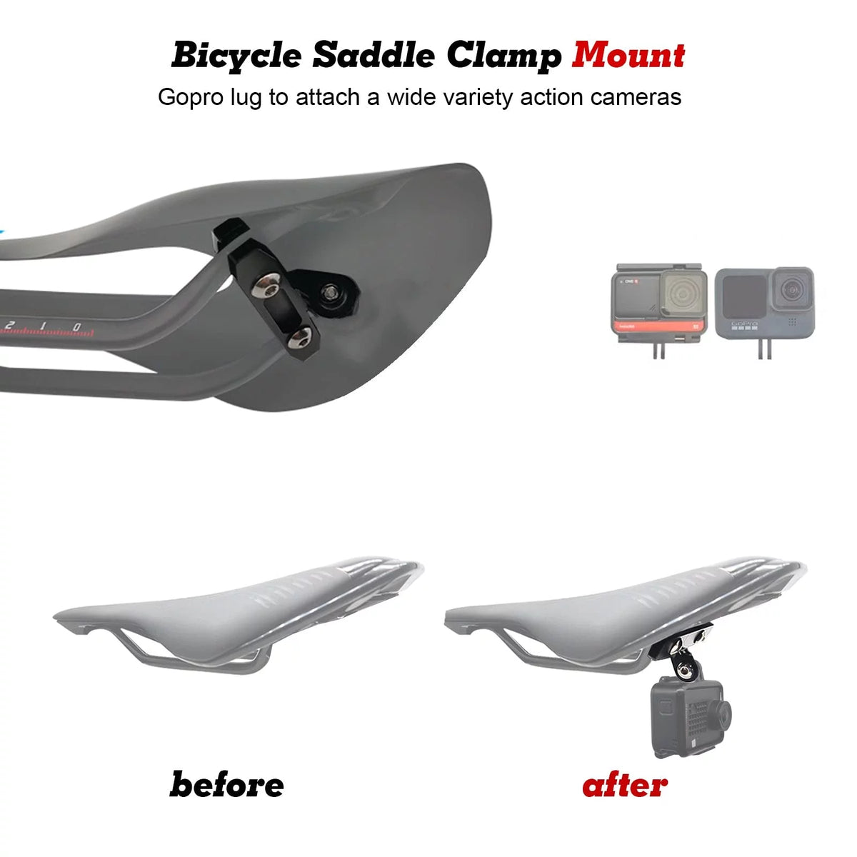 Bike Saddle Clamp Mount Holder H6648