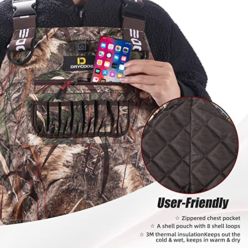 Waterproof Fleece-Lined Insulated Chest Waders with 1600g Boots D2889