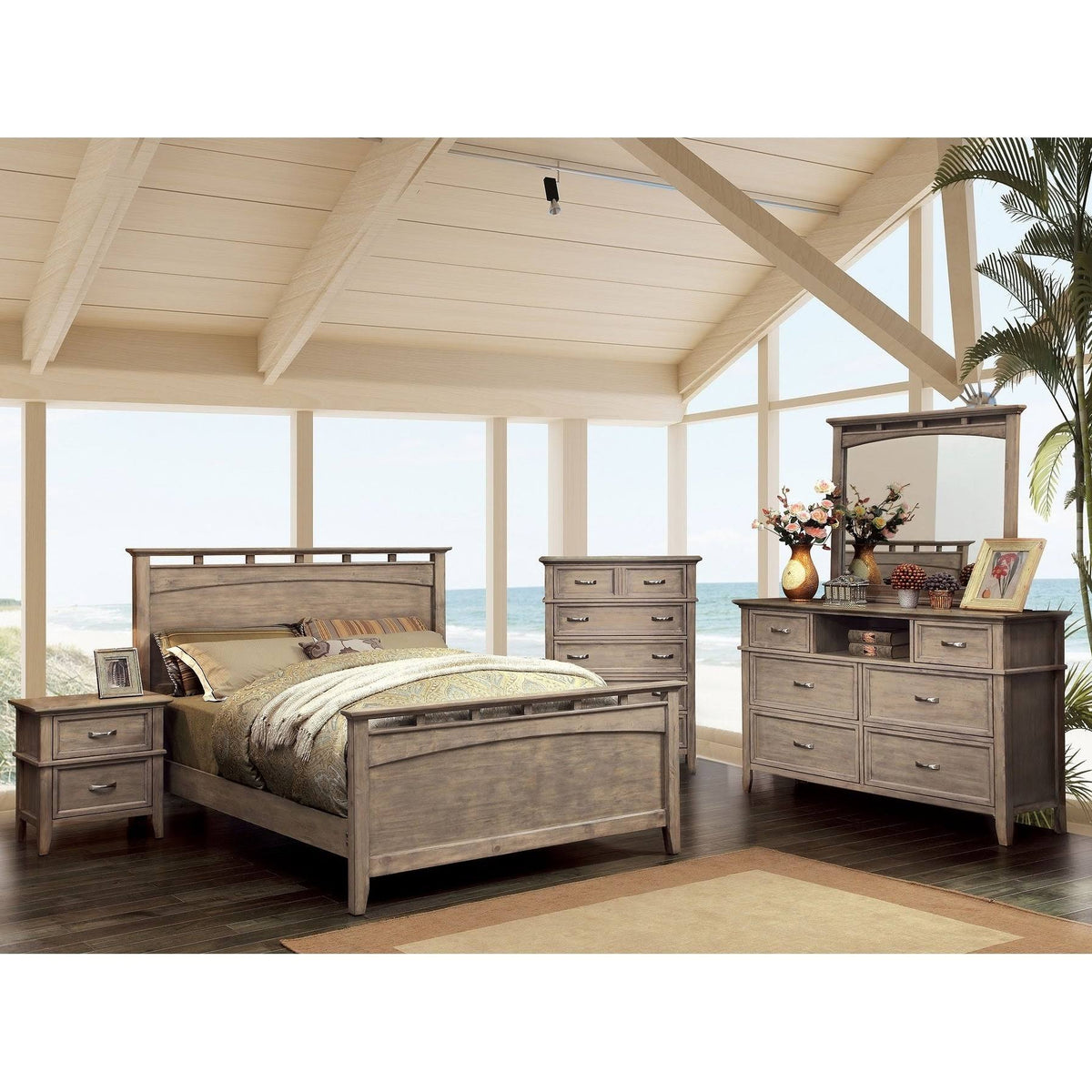 Queen Panel Bed F28133