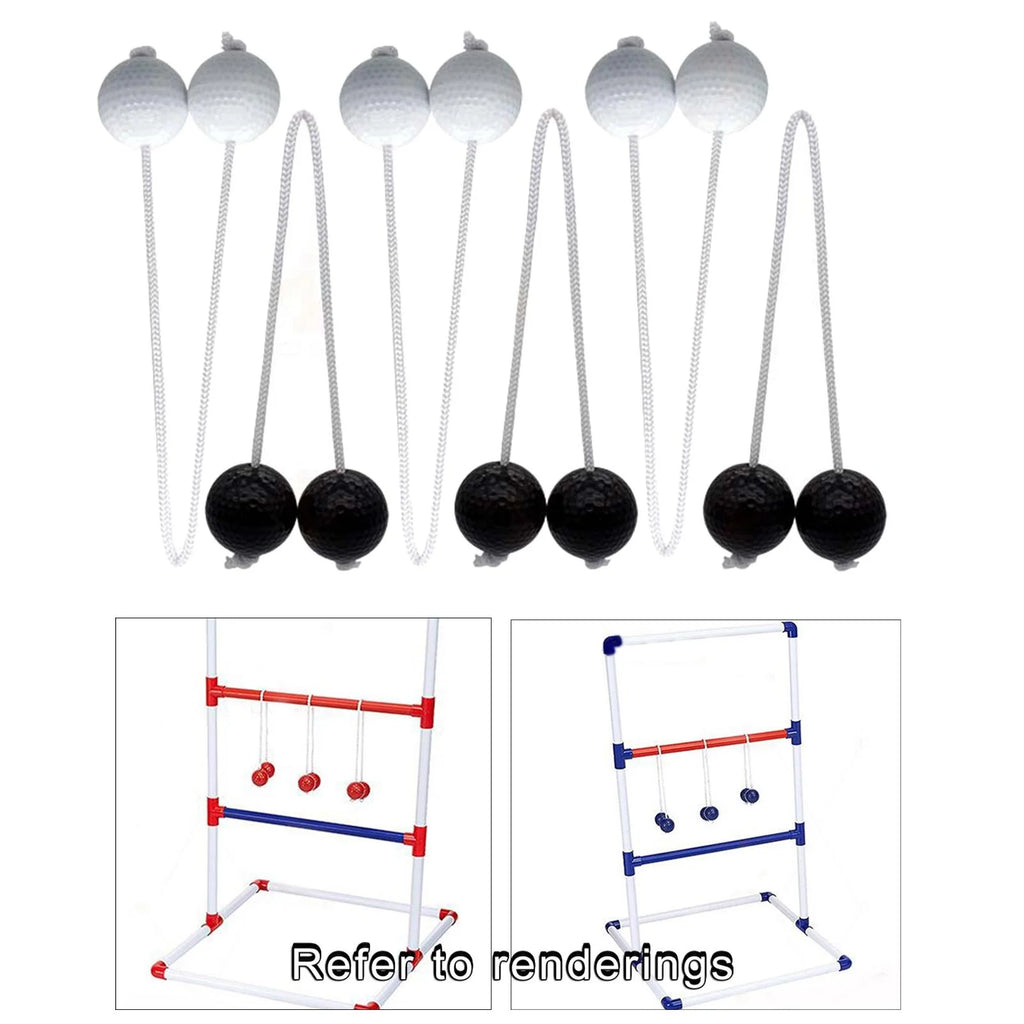 Ladder Throwing Game Outdoor Lawn Yard Beach Game Black and White V5194