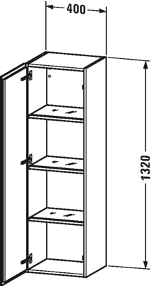 Semi-tall Cabinet, 1 Door G19308