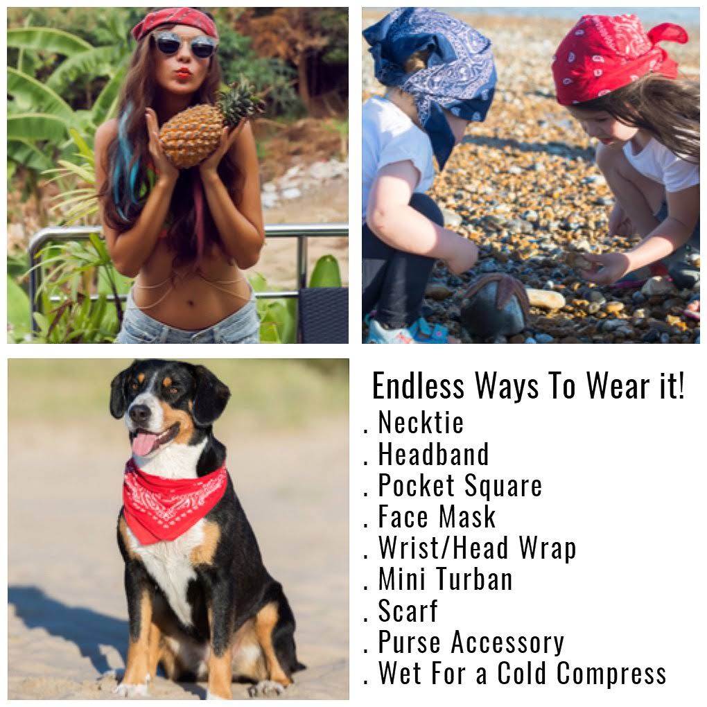 36 Pack 100% Polyester Solid Bandanas U567655