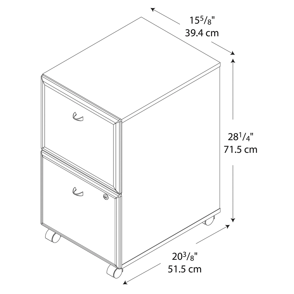 Pewter 2 Drawer Mobile File Cabinet T116337