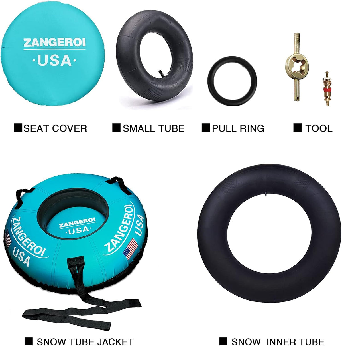 45 inch Heavy Duty Inflatable Snow Tube with Cover U802160