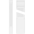 Fluted PVC Pilaster with Decorative Capital & Base (Pair) U2264