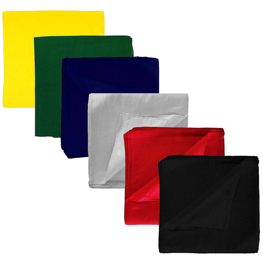 36 Pack 100% Polyester Solid Bandanas U567655