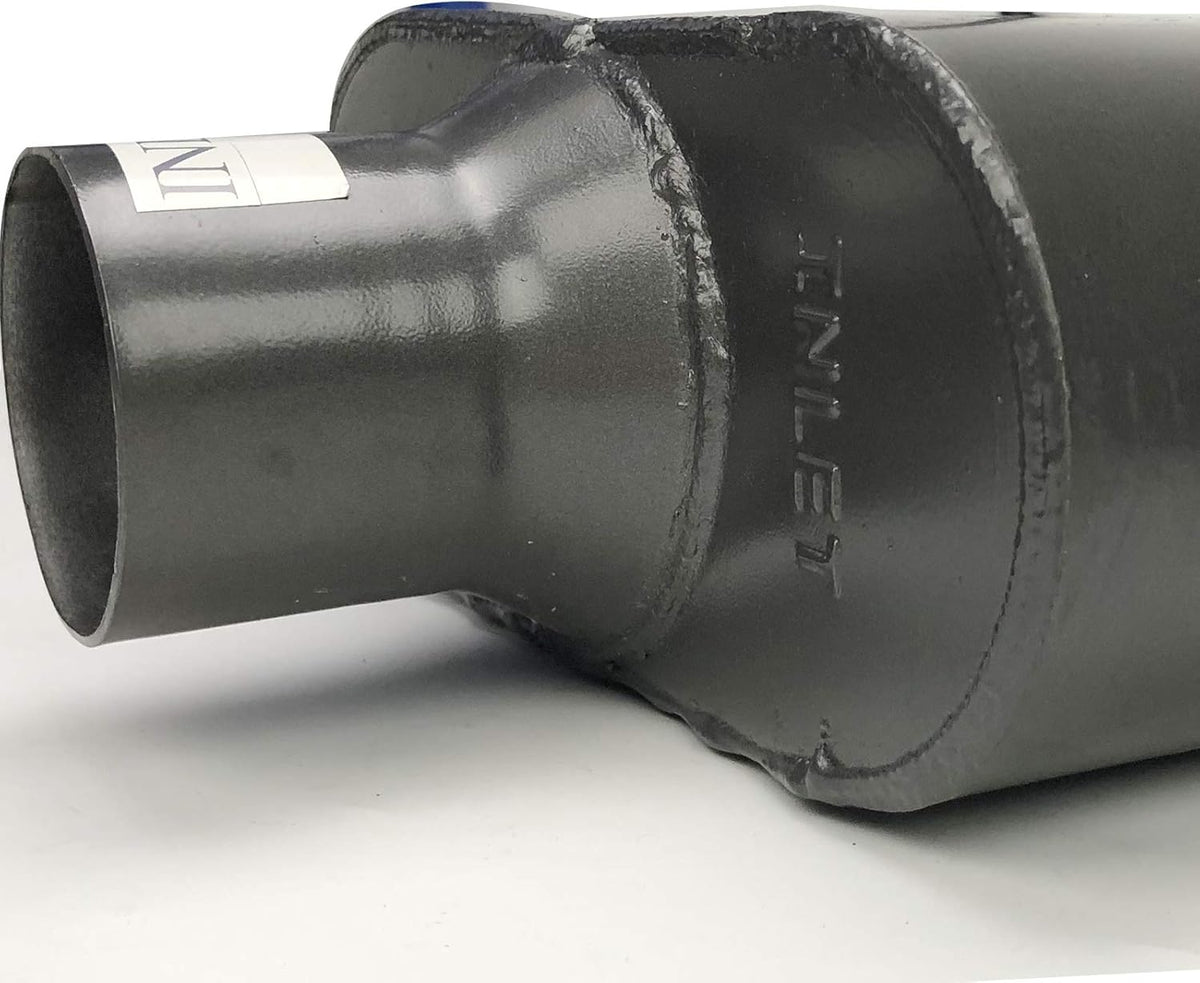 Pair of Single Chamber Performance Race Muffler 3" Center Universal Steel Muffler Pack of 2 B510039