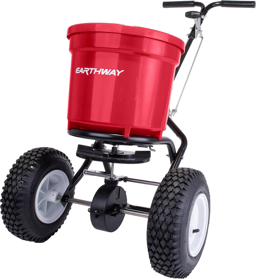 Red Heavy-Duty 50 LB Broadcast Fertilizer Spreader S941