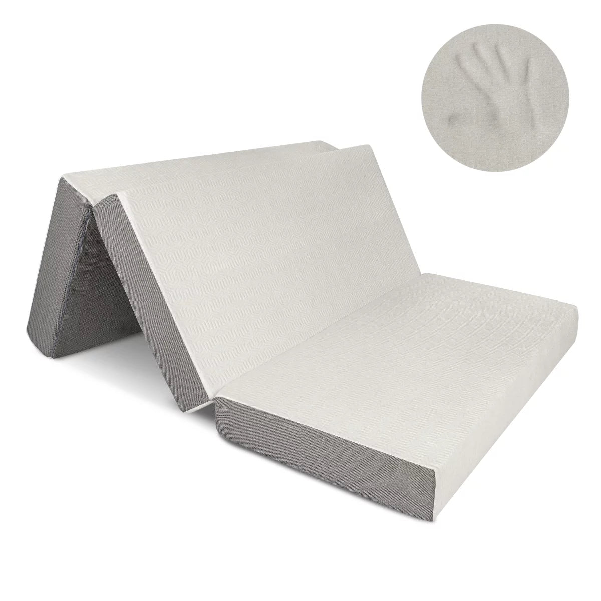 6-Inch Memory Foam Tri Folding Mattress Full Size H210