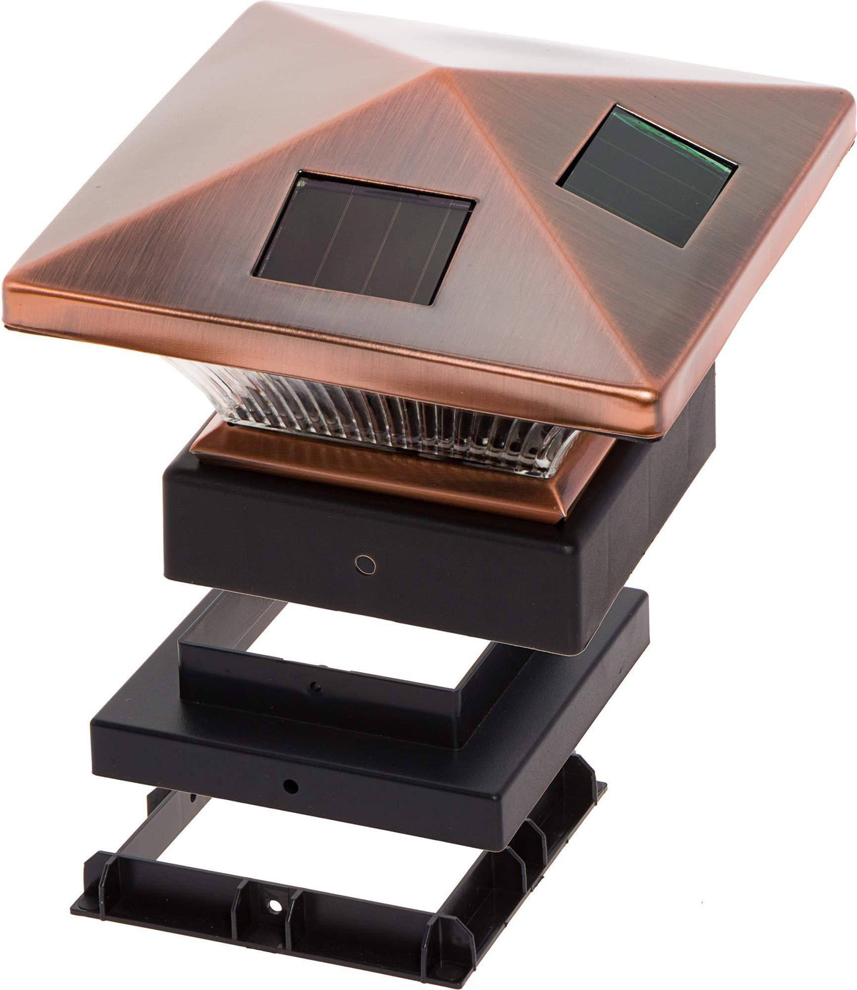 8 Pack Solar Post Cap Light for 4x4 Wood or PVC, Vinyl Posts (Bronze) N13342