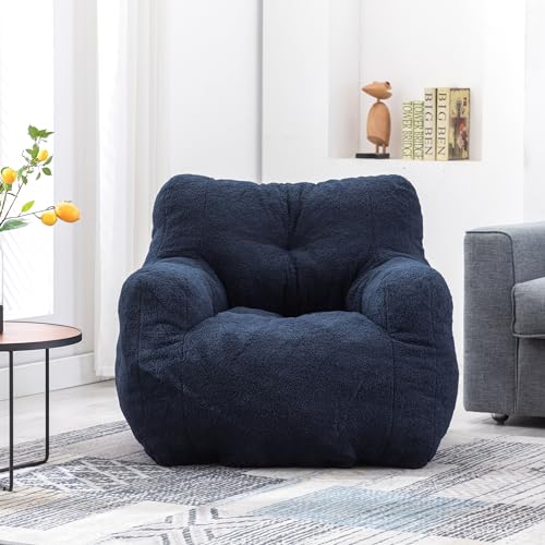 3FT Teddy Fabric Bean Bag Chair with Filler Q31300