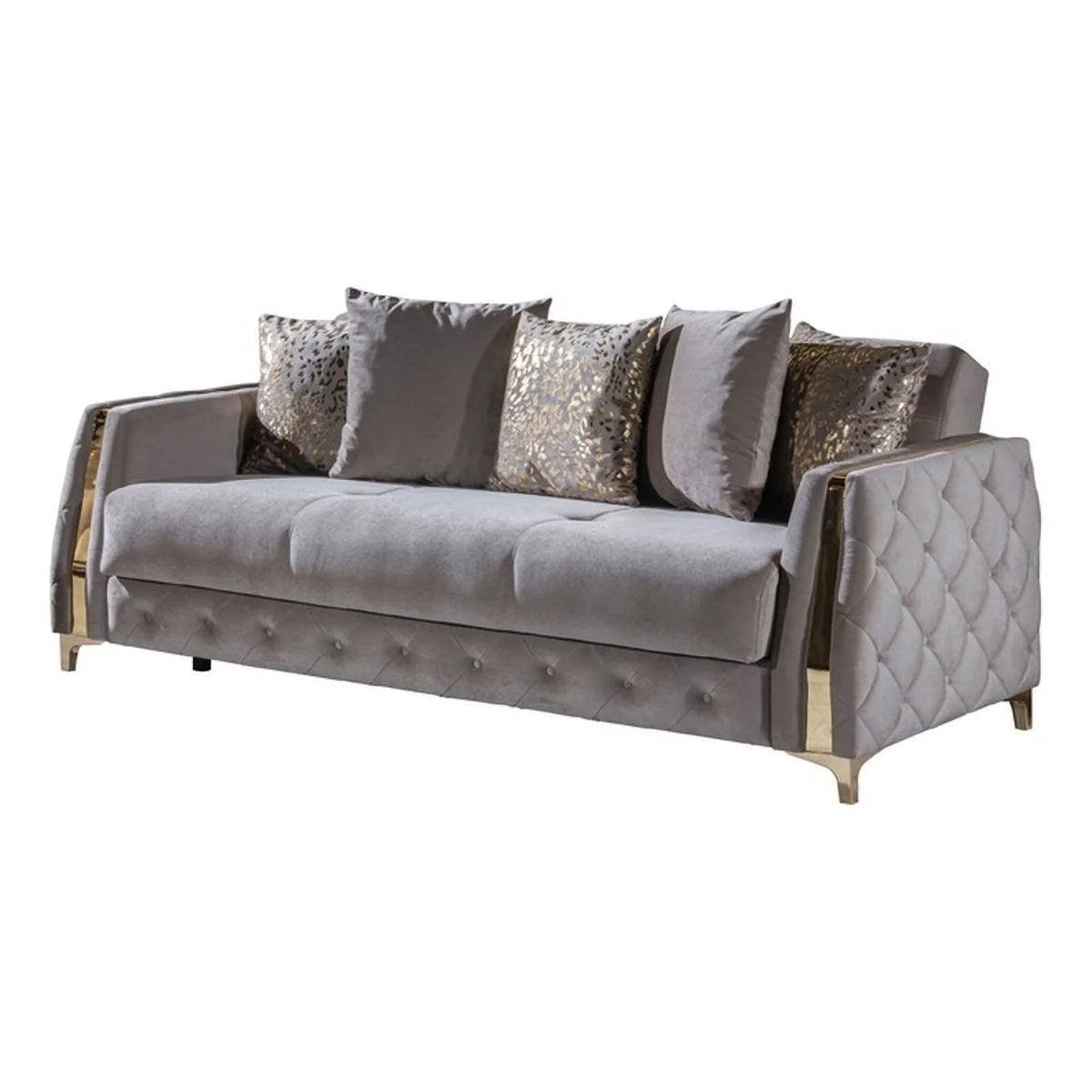 2PC Living Room Set Wood Taupe Y3356