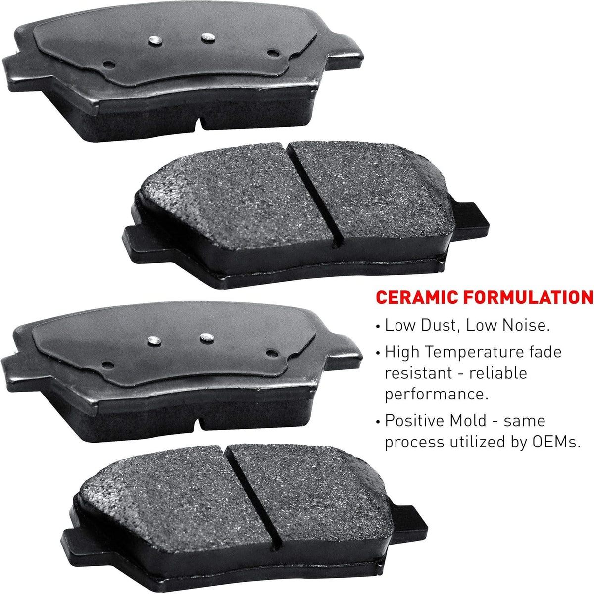 Rear Drilled and Slotted Brake Rotors with Ceramic Brake Pads and Hardware Kit U53583