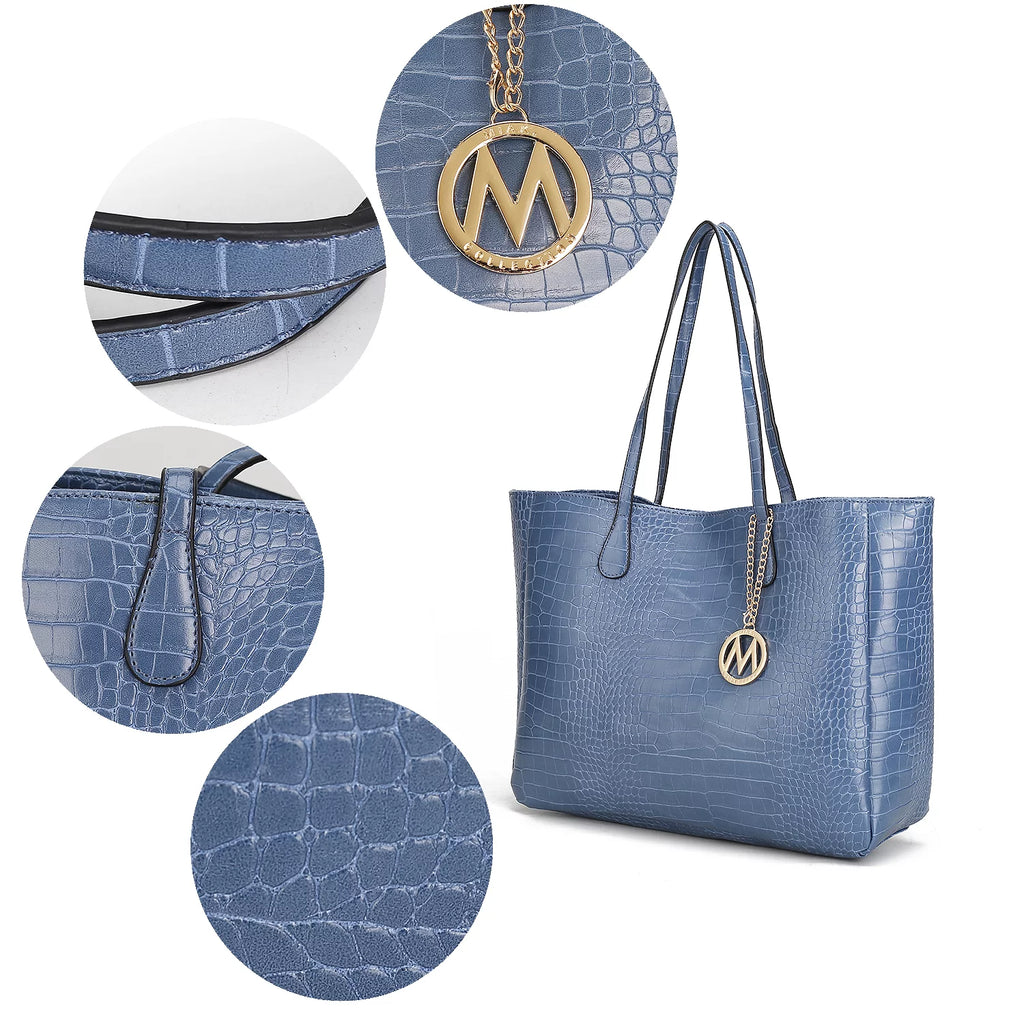 Oversize Tote Handbag & Wallet Set W955