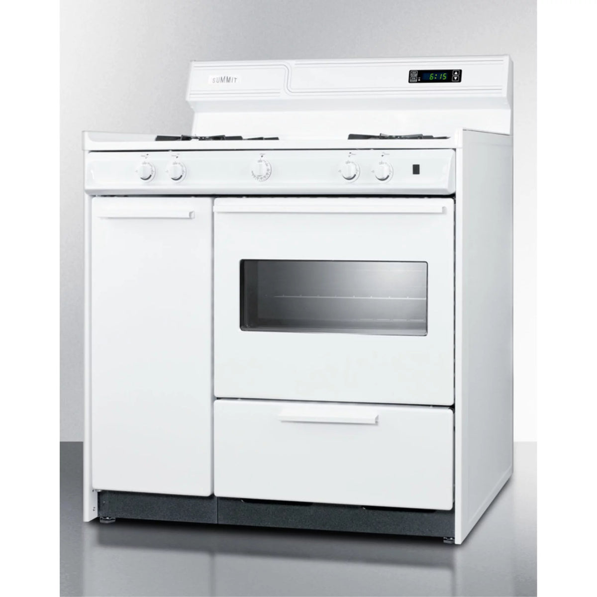 36" White Gas Range with Open Burners Y10818