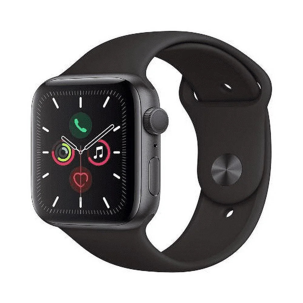 Restored Watch Series 5 44mm Space Gray Aluminum Case Black Sport Band Cellular D2179
