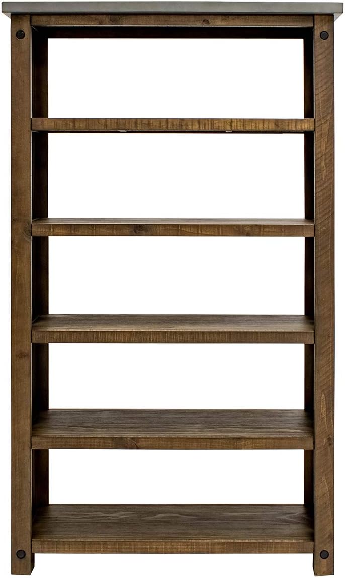 Brown Open Shelf Bookcase P634