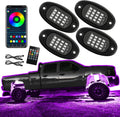 Multicolor Waterproof LED Rock Lights Pack of 2 M665