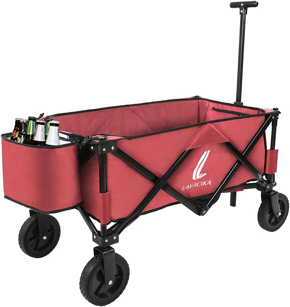 Collapsible Utility Wagon with Wheels Black E5809