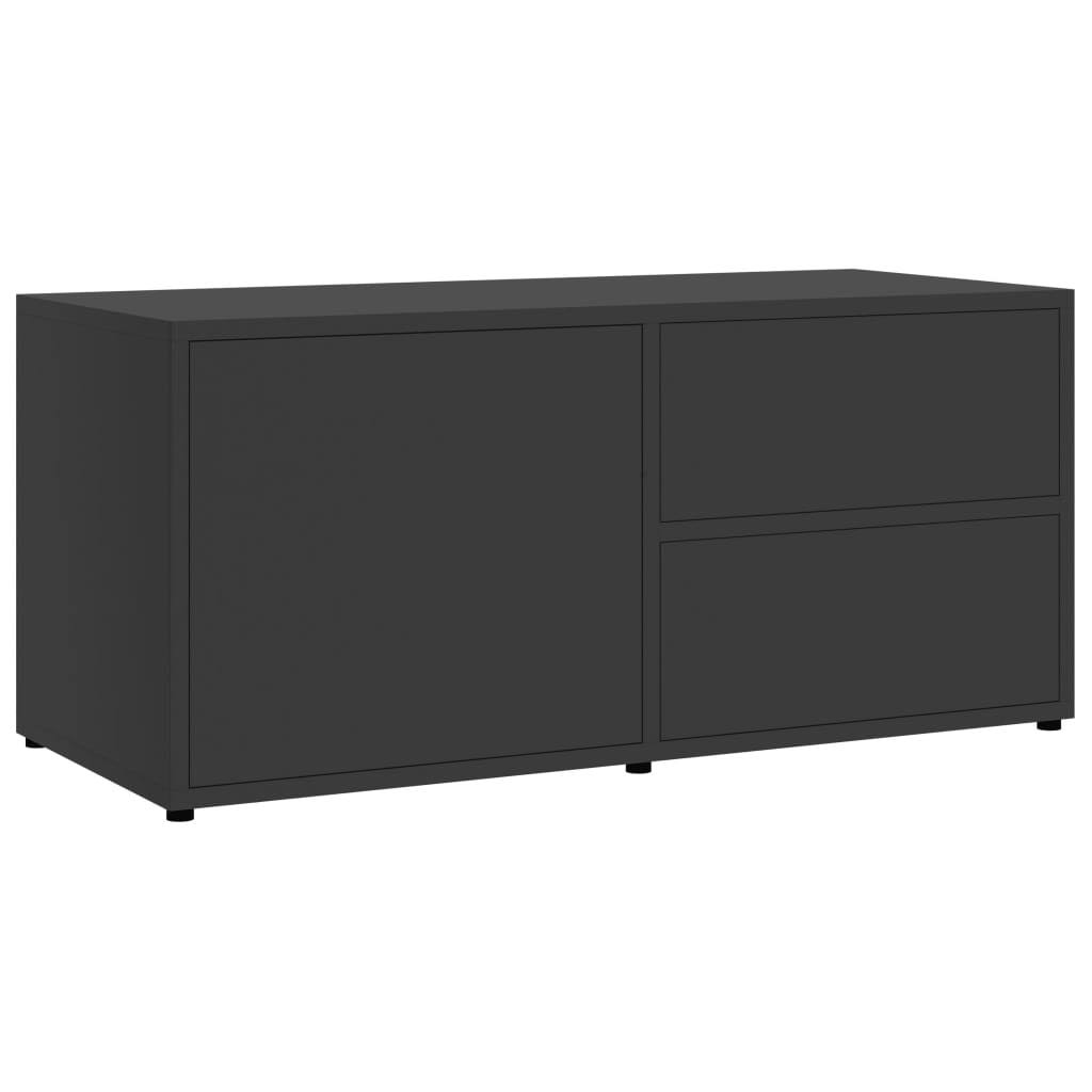 Black Chipboard TV Cabinet Q1906