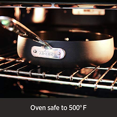 Hard Anodized Nonstick Saute Pan with Lid and Fry Pan Set 4 Quart 10 Inch Black Cookware E569
