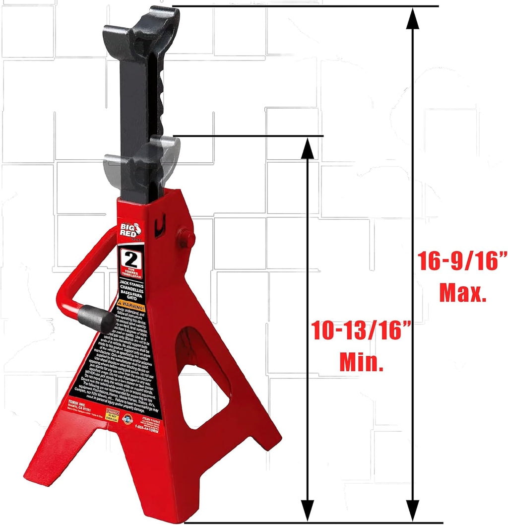 2 Ton Hydraulic Trolley Floor Jack with 2 Jack Stands M218668