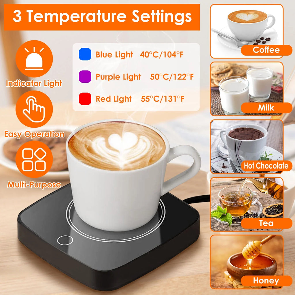 16W Electric Milk Cup Warmer with 3 Temp Settings R79307