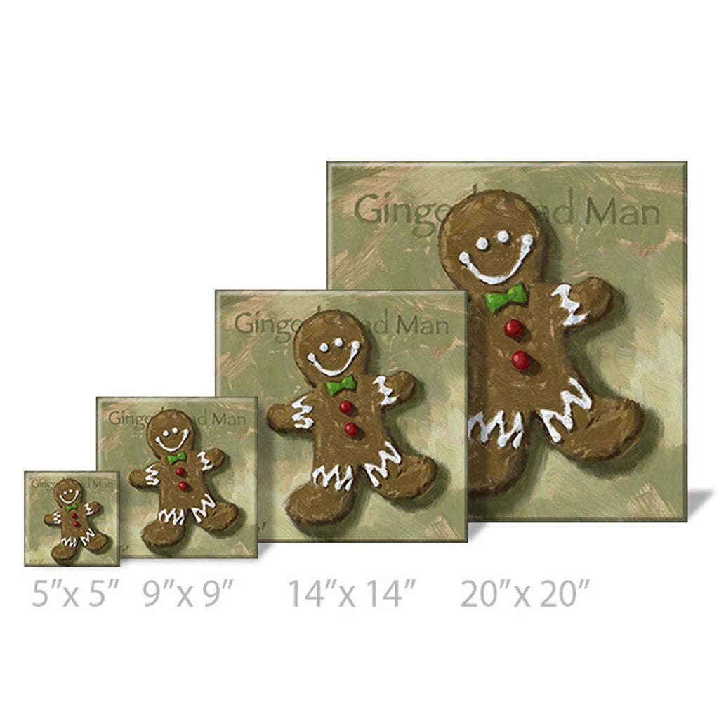 Gingerbread Man Canvas 14x22W Brown U270238