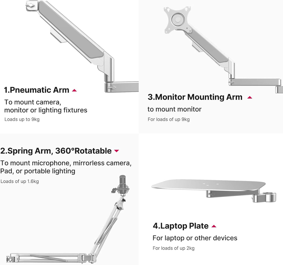 Desktop Setup Kit with Aluminum Air Arms O1871