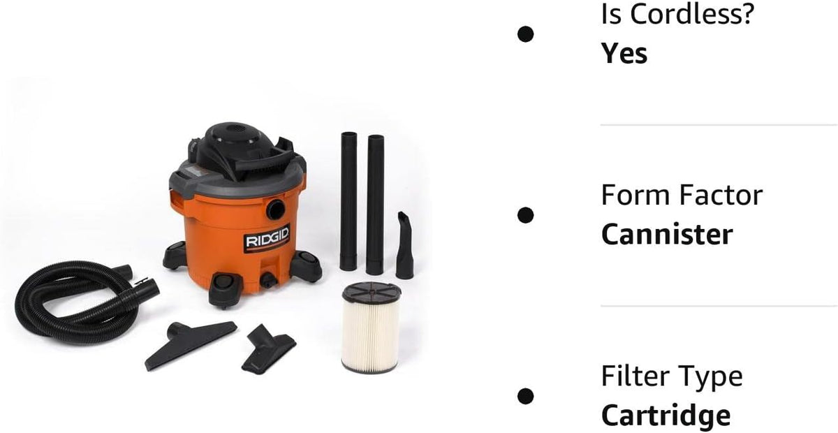 12 Gal 5.0-Peak HP Wet Dry Vac E458146