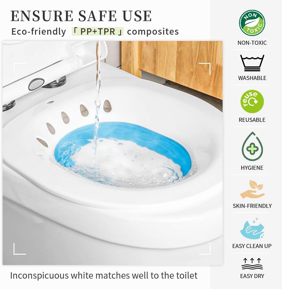 Foldable Sitz Bath Basin for Toilet Seat Y91973
