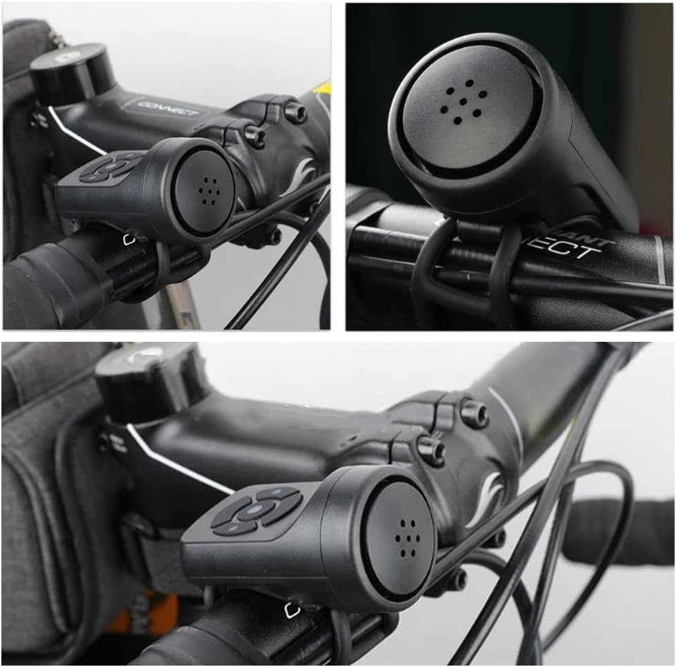 120Db USB Rechargeable Electric Bike Horn with 4 Sound Modes J1069