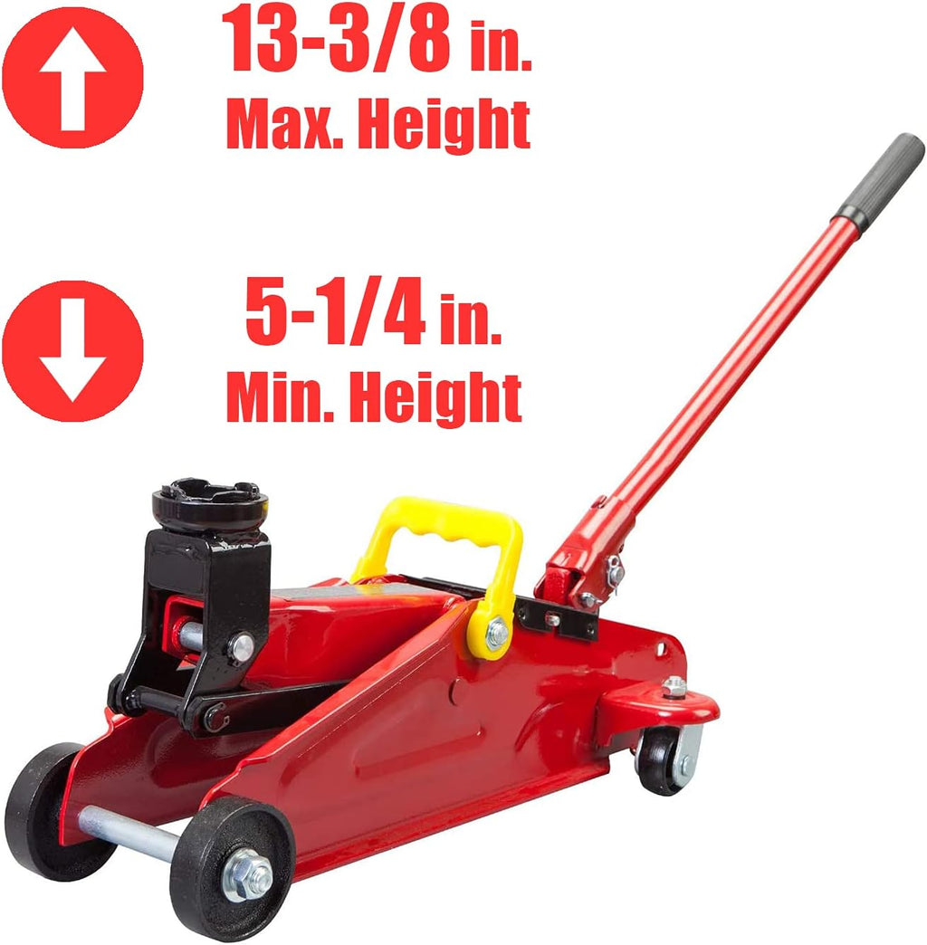 2 Ton Hydraulic Trolley Floor Jack with 2 Jack Stands M218668
