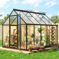 Black Aluminum Polycarbonate Greenhouse X472