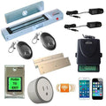 One Door Access Control Outswinging Door 300lbs Electromagnetic Lock with Wireless Receiver and Remote and Smartphone Controlled WiFi Kit K8426