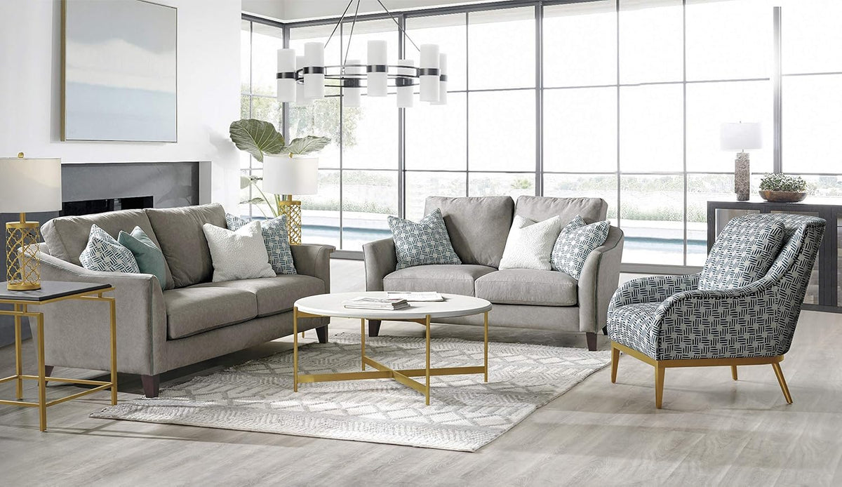 Grey Curved Arm Sofa T635
