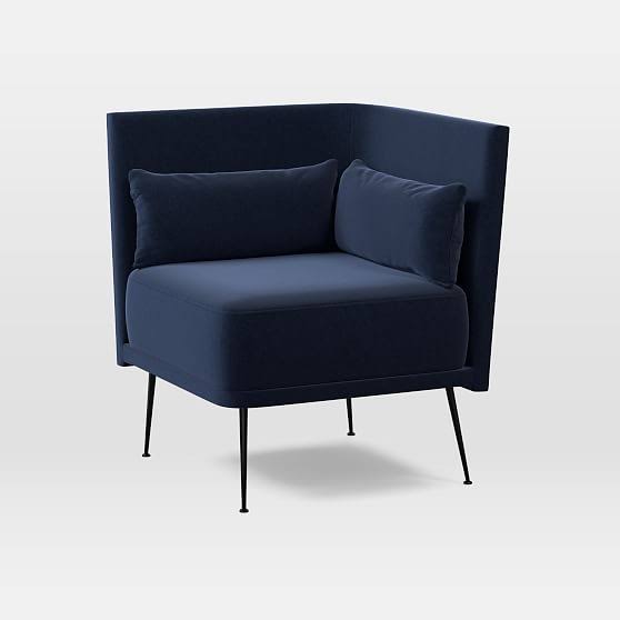 Ink Blue Performance Velvet Poly Dining Benches C1181