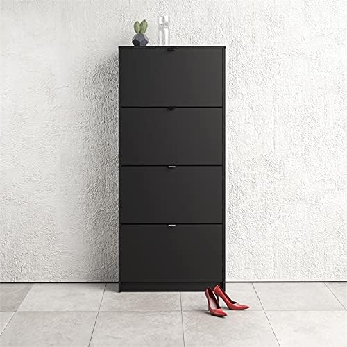 Black 4 Drawer Shoe Cabinet V609780