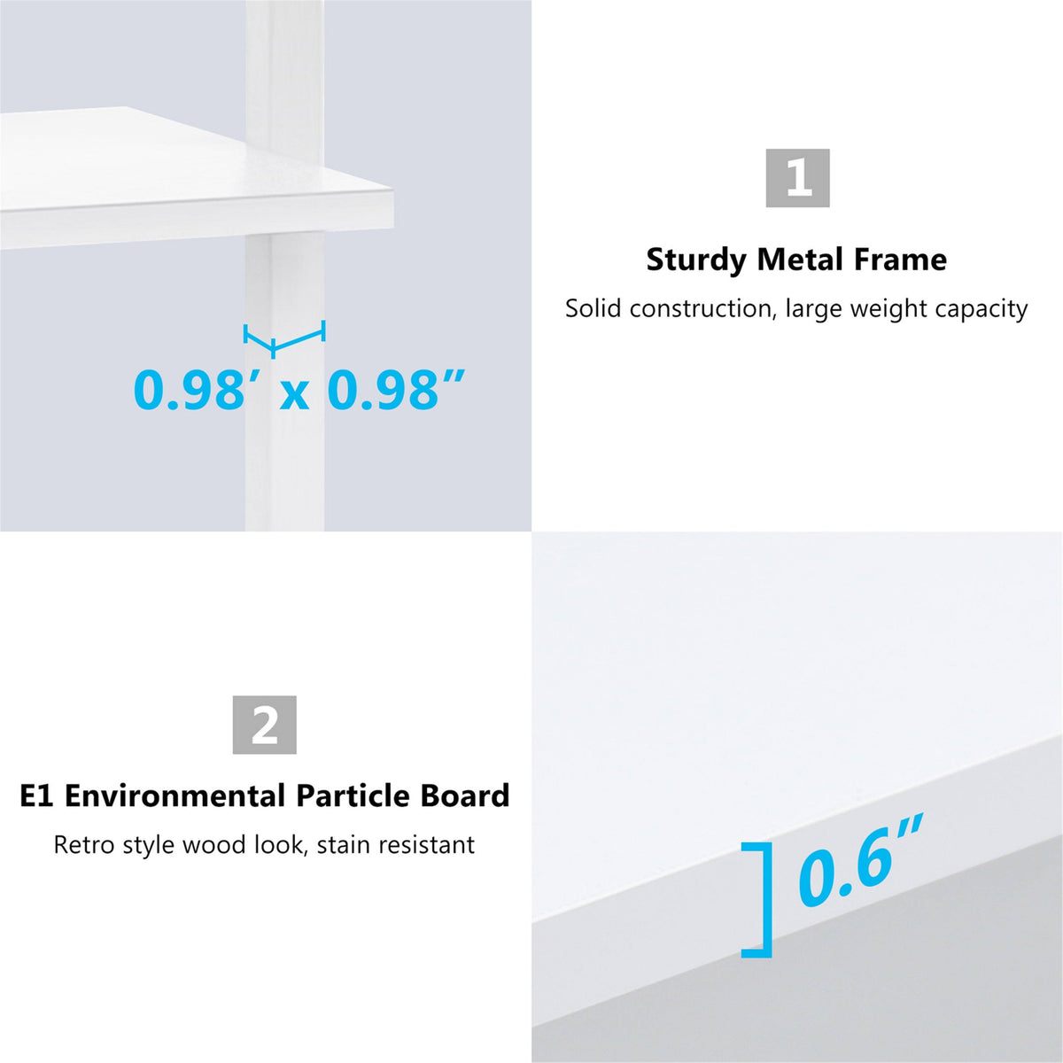 White 5-Tier Bookshelf G90092