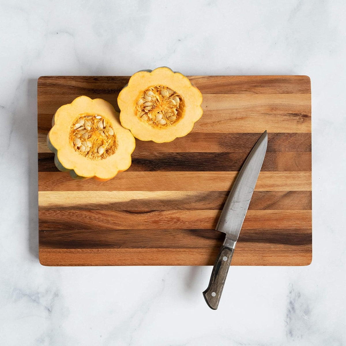 Large Wood Cutting Board 17x12 Inch Reversible Hardwood Pack of 2 A7332