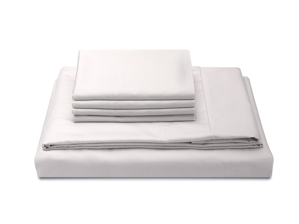 King 6pc 300 Thread Count Percale Sheet Set Ivory O571
