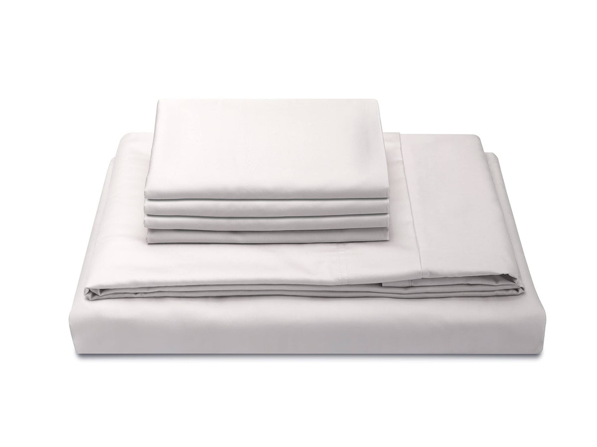 King 6pc 300 Thread Count Percale Sheet Set Ivory O571