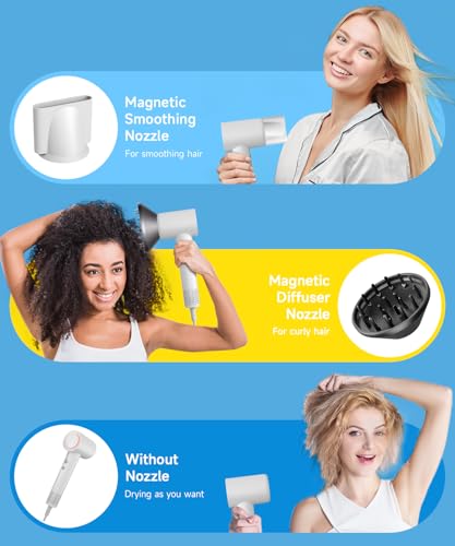 130000 RPM High Speed Brushless Motor Negative Ionic Hair Dryer with Magnetic Diffuser & Nozzle P581