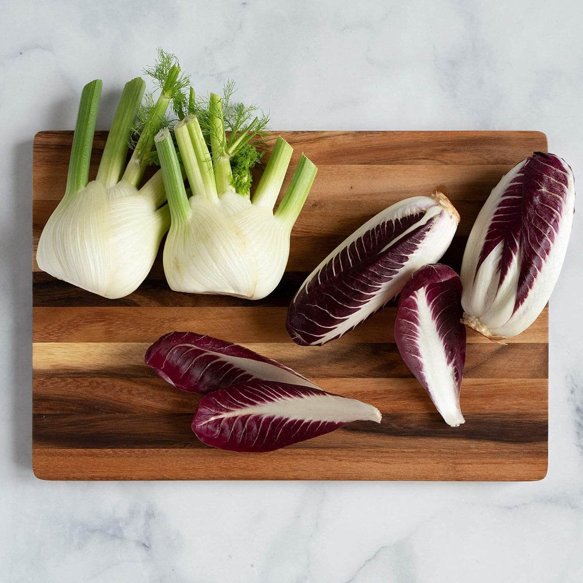 Large Wood Cutting Board 17x12 Inch Reversible Hardwood Pack of 2 A7332