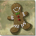 Gingerbread Man Canvas 14x22W Brown U270238