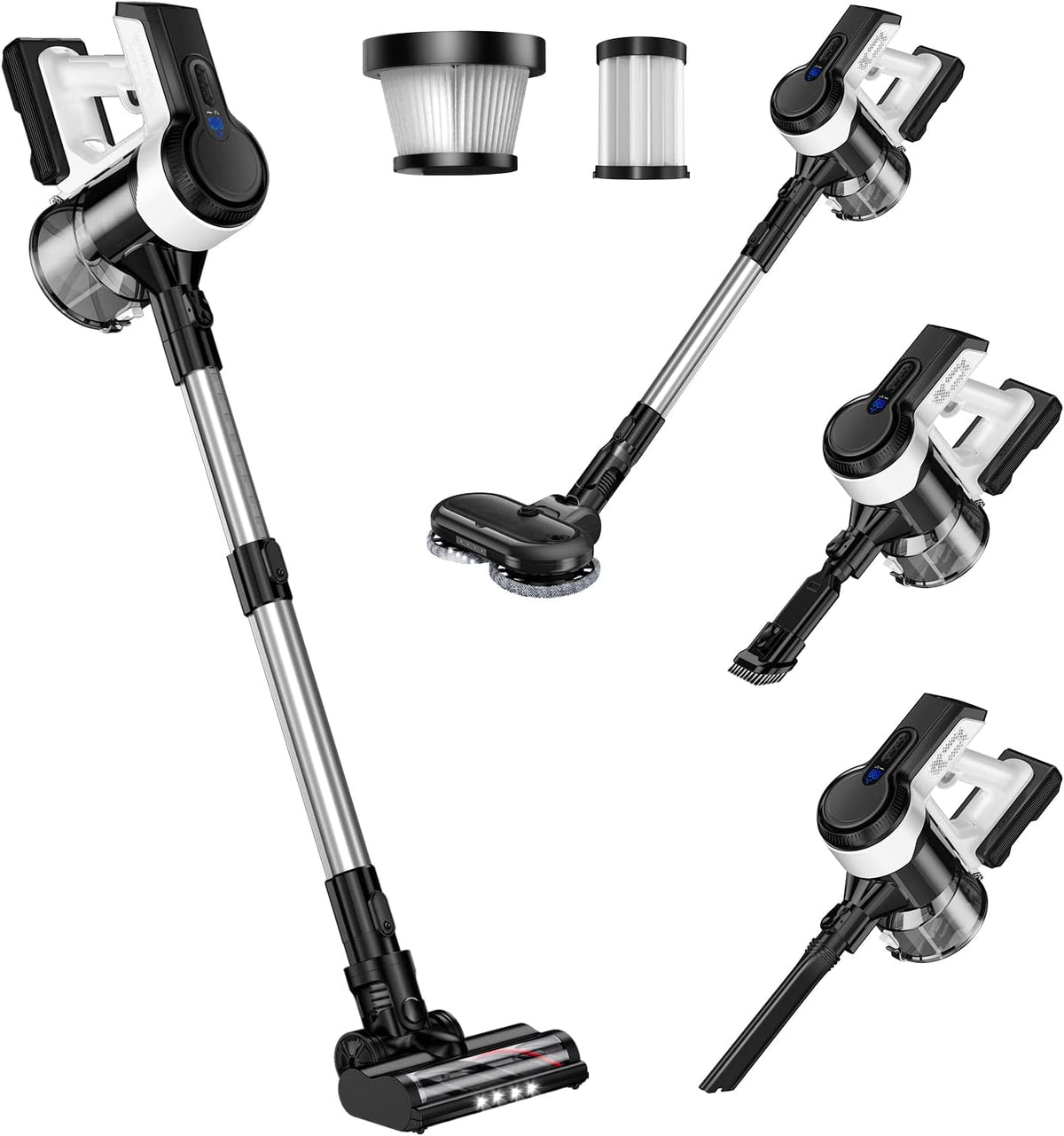 Cordless Vacuum Cleaner 26Kpa Lightweight Handheld Stick Vacuum with Electric Mop D91421