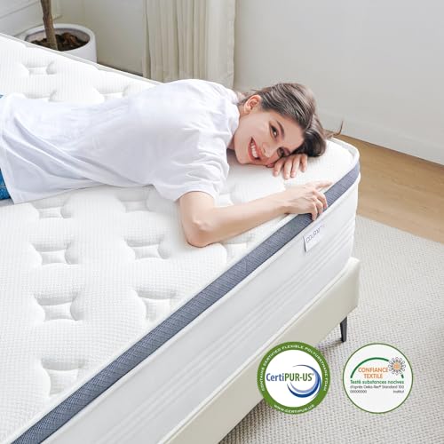 14 Inch Queen Size Gel Memory Foam Mattress with Individually Pocketed Springs K22116