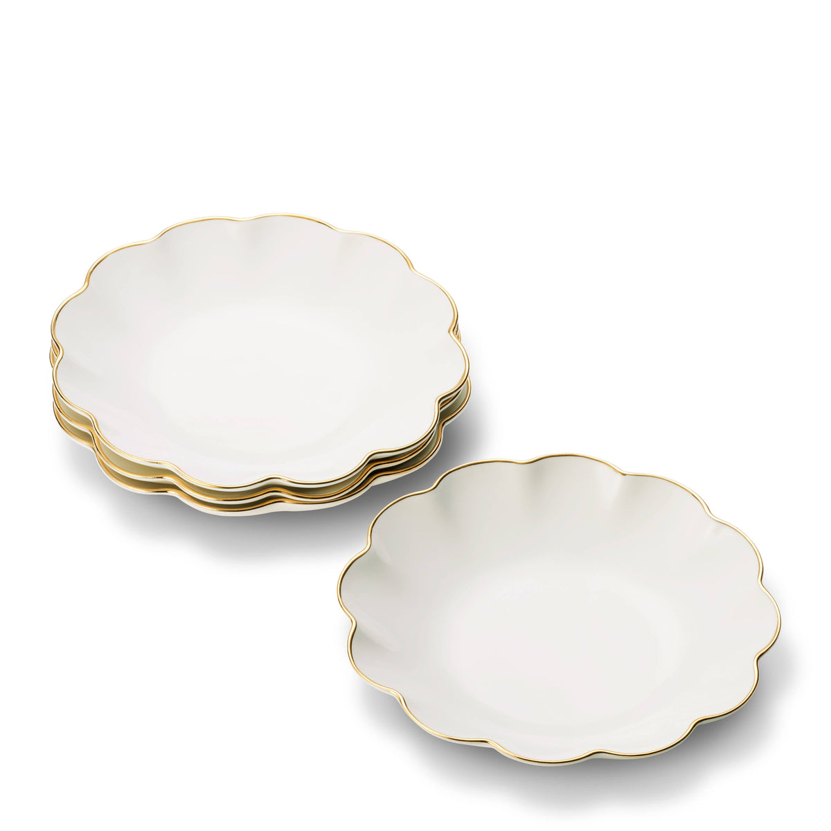 Scalloped Appetizer Plate Set of 4 K438