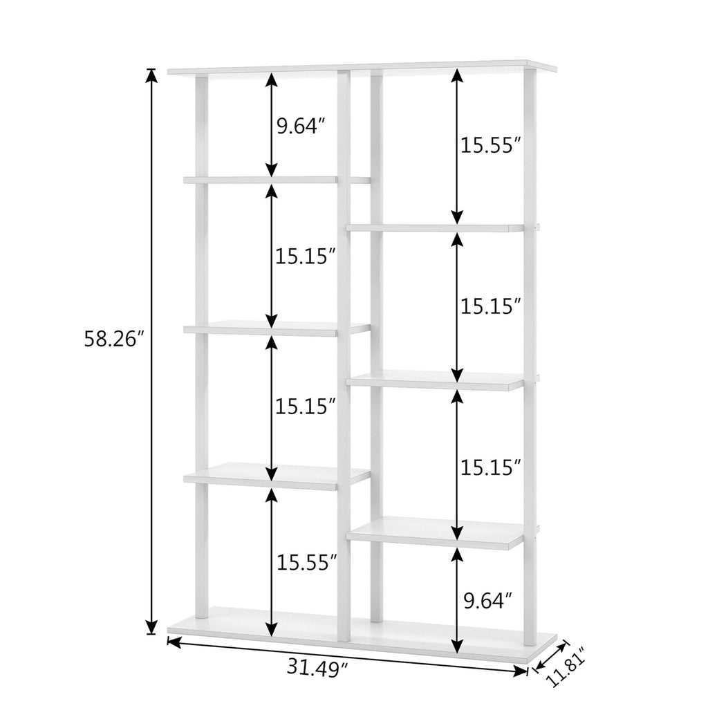 White 5-Tier Bookshelf G90092