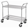 2-Shelf Chrome Wire Utility Cart U5058